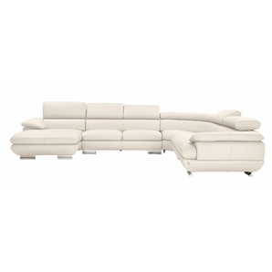 CALIA ITALIA Wohnlandschaft Magic, italienisches Sofa zum Träumen, erstklassiger Sitzkomfort, verstellbaren Kopfstützen zum Relaxen, in 2 Lederqualitäten, U-Form