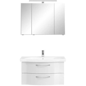 calmo Badezimmerkombination - weiß - Materialmix - 97 cm | Möbel Kraft