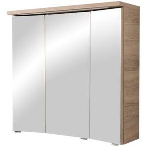 calmo2go Spiegelschrank 3-türig  Juba ¦ holzfarben ¦ Maße (cm): B: 75 H: 70 T: 20.0