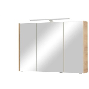 calmo2go Spiegelschrank - holzfarben - Materialmix - 100 cm - 70 cm - cm 18,0 | Möbel Kraft