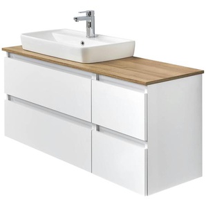 calmo2go Waschtischkombination  Baalensee ¦ weiß ¦ Maße (cm): B: 113 H: 64,2 T: 50.0