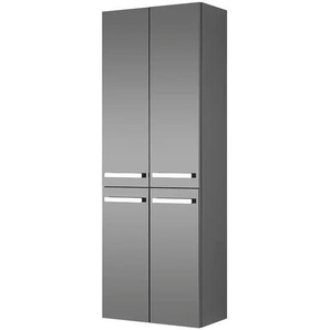 calmoquick Bad Hochschrank - grau - Materialmix - 60 cm - 168 cm - cm 33,0 | Möbel Kraft