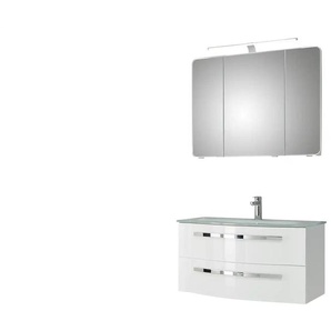 calmoquick Badezimmerkombination - weiß - Materialmix - 92 cm - cm 49,1 | Möbel Kraft