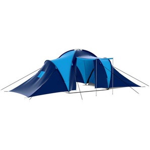 Campingzelt Stoff 9 Personen Dunkelblau und Blau