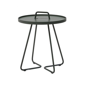 Cane Line Beistelltisch On the move in mittel - Aluminium dark green