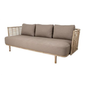 Cane Line Loungesofa Sense 3sitzer taupe inkl. Auflage 100% Polyacryl