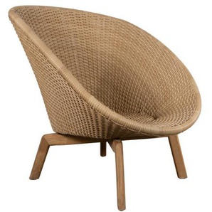 Cane-line Peacock Loungesessel, Geflecht - Polyrattan natur (Flat Weave) 5458FUT