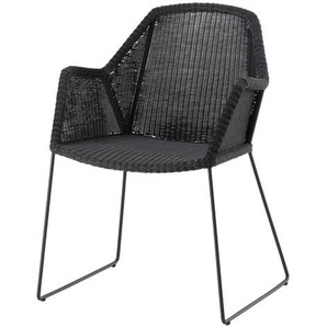 Cane Line Sessel Breeze in schwarz, Stahlrohrgestell beschichtet mit Polyrattan
