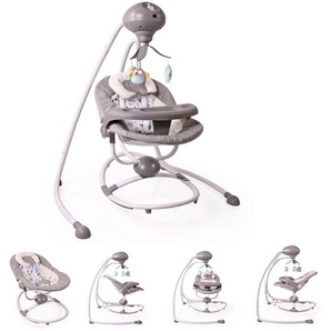 Cangaroo Babywippe Woodsy 2 in 1, Remote, 12 Melodien, Timer, 5 Stufen, Mobile