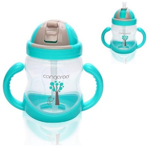 Cangaroo Trinklernbecher Boo 280ml C0582, mit Trinkhalm, Schutzklappe, Griffe