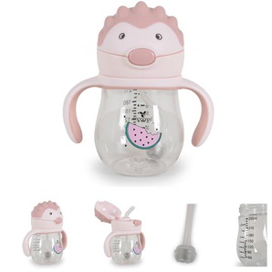 Cangaroo Trinklernbecher Brillo 250 ml Deckel, Silikontrinkhalm, bequemer Griff