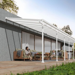 Canopia Terrassendach 1155 x 300 cm weiß GLO784102136
