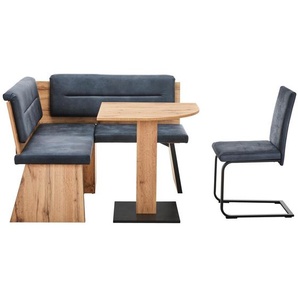 Cantus Eckbankgruppe, Anthrazit, Eiche, Metall, Textil, eckig, C-Form, 130x130 cm, Esszimmer, Bänke, Tisch- & Eckbankgruppen
