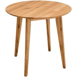 Cantus Esstisch, Eiche, Holz, Wildeiche, massiv, rund, konisch, 76 cm, Esszimmer, Tische, Esstische