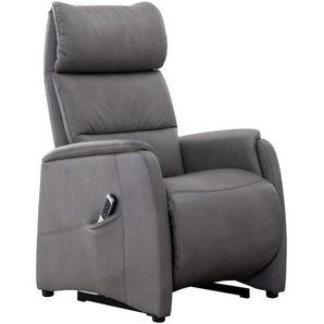 Cantus Fernsehsessel , Grau , Leder , Echtleder , Nappaleder , Uni , 69x109x83 cm , Lederauswahl, Stoffauswahl, Relaxfunktion, Herz-Waage-Funktion , Wohnzimmer, Sessel, Fernsehsessel