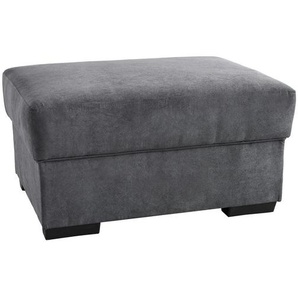 Cantus Hocker, Anthrazit, Textil, 80x40x60 cm, Stoffauswahl, Wohnzimmer, Hocker, Sitzhocker