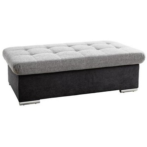 Cantus Hocker , Grau, Silber , Textil , rechteckig , 137x43x74 cm , Stoffauswahl, Stauraum , Wohnzimmer, Hocker, Sitzhocker