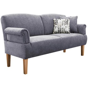 Cantus Küchensofa, Hellblau, Blaugrau, Textil, Buche, massiv, 3-Sitzer, 181x98x81 cm, Made in EU, Typenauswahl, Fußauswahl, Stoffauswahl, Rücken echt,