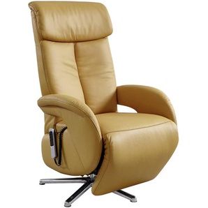 Cantus Relaxsessel , Currygelb , Leder , Echtleder , 70x112x80 cm , Lederauswahl, Stoffauswahl, Liegefunktion, Herz-Waage-Funktion , Wohnzimmer, Sessel, Relaxsessel