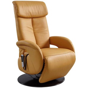 Cantus Relaxsessel , Currygelb , Leder , Echtleder , Color-Finish-Leder , Buche , 70x110x80 cm , Fußauswahl, Lederauswahl, Stoffauswahl, Liegefunktion, Aufstehhilfe , Wohnzimmer, Sessel, Relaxsessel