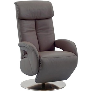 Cantus Relaxsessel , Grau , Leder , Echtleder , Color-Finish-Leder , 70x114x80 cm , Fußauswahl, Lederauswahl, Stoffauswahl, Herz-Waage-Funktion , Wohnzimmer, Sessel, Relaxsessel