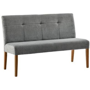 Cantus Sitzbank, Eiche, Dunkelgrau, Holz, Textil, Eiche, massiv, 3-Sitzer, 140x91.5x63 cm, Fsc, Esszimmer, Bänke, Sitzbänke