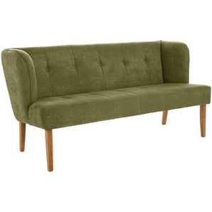 Cantus Sitzbank, Hellgrün, Holz, Textil, Eiche, vollmassiv, 179x88x76 cm, Esszimmer, Bänke, Sitzbänke