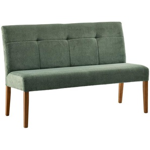 Cantus Sitzbank, Grün, Eiche, Holz, Textil, Eiche, massiv, 3-Sitzer, 140x92x66 cm, Fsc, Esszimmer, Bänke, Sitzbänke