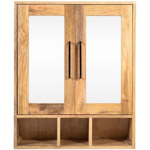Carla&Marge Riffelution Spiegelschrank Mangoholz/Eisen