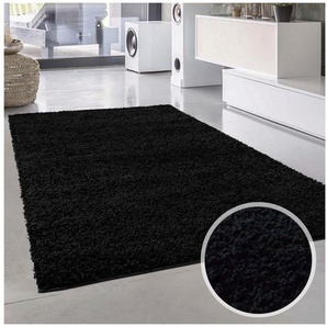 Carpet City Hochflor-Teppich Shaggi uni 500, rechteckig, Höhe: 30 mm, Läufer, Shaggy, Uni, Langflor, weich, Wohnzimmer, Schlafzimmer, Kinder