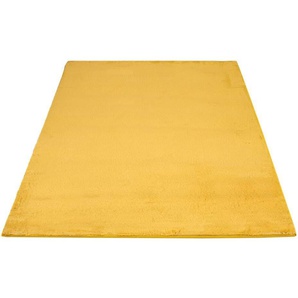 Carpet City Hochflor-Teppich TOPIA 400, rechteckig, Höhe: 21 mm, Kunstfell-Teppich mit Kaninchenfell-Optik, Haptik, Schlafzimmer