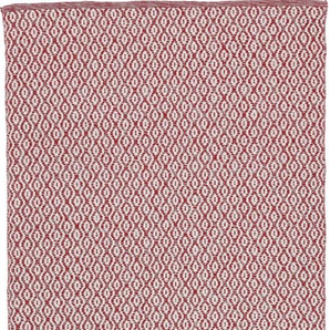 Teppich CARPETFINE Frida 202 Teppiche Gr. B/L: 200 cm x 290 cm, 7 mm, 1 St., rot Esszimmerteppiche Wendeteppich, 100% recyceltem Material (PET), Flachgewebe, Sisal Optik
