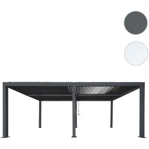 Carport HWC-L46, Autoüberdachung Garage Unterstand, 11cm-Aluminium-Gestell, Regenrinne sturmfest, 3x6m ~ anthrazit