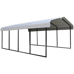 Carport, Metall, 370x260x600 cm, Sonnen- & Sichtschutz, Pavillons