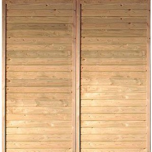 Carport-Seitenwand KARIBU Gartenhaus-Seitenwände Gr. B/H: 180 cm x 200 cm, beige (natur) Zubehör für Carport »Eco 2«»Eco 3«