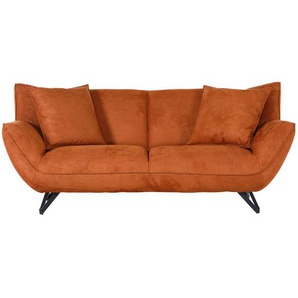 Carryhome 3-Sitzer-Sofa, Cognac, Textil, Füllung: Polyester, 203x90x95 cm, Stoffauswahl, Wohnzimmer, Sofas & Couches, Sofas, 3-Sitzer Sofas
