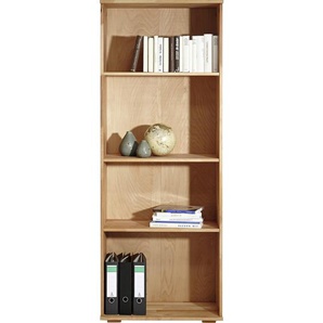 Carryhome Aktenregal, Kernbuche, Holz, Kernbuche, massiv, 3 Fächer, 73x189x38 cm, Typenauswahl, Arbeitszimmer, Büroregale, Aktenregale