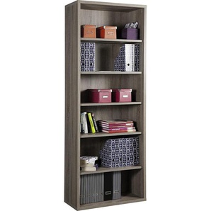 Carryhome Aktenregal, Sonoma Eiche, Holzwerkstoff, 5 Fächer, 82x217x36 cm, ISO 9001, Fsc, Beimöbel erhältlich, in verschiedenen Größen erhältlich, Arbeitszimmer, Büroregale, Aktenregale