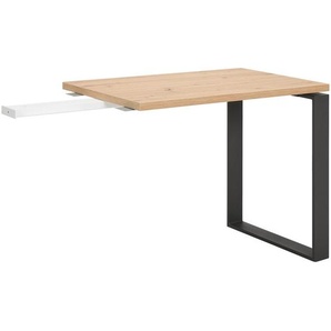 Carryhome Ansteckplatte, Schwarz, Eiche Artisan, Holzwerkstoff, 60x75x90 cm, Esszimmer, Tische, Ansteckplatten