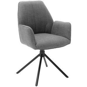 Carryhome Armlehnstuhl, Grau, Textil, Stativgestell, 58x87x61 cm, Stoffauswahl, Typenauswahl, Esszimmer, Stühle, Esszimmerstühle, Armlehnenstühle