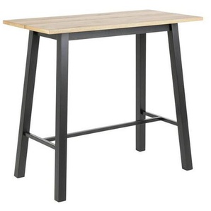 Carryhome Bartisch , Wildeiche , Holz, Metall , Wildeiche , furniert , rechteckig , eckig , 58x105 cm , Esszimmer, Tische, Stehtische