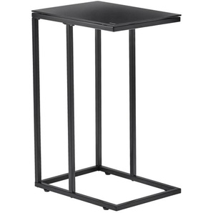 Carryhome Beistelltisch, Schwarz, Metall, Glas, rechteckig, eckig, 30x60x40 cm, Wohnzimmer, Wohnzimmertische, Beistelltische