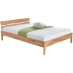 Carryhome Bett, Kernbuche, Holz, Kernbuche, massiv, 140x200 cm, Schlafzimmer, Betten, Futonbetten