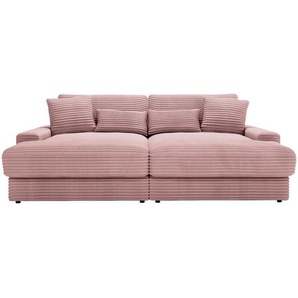 Carryhome Bigsofa, Altrosa, Textil, 3-Sitzer, Füllung: Schaumstoff, Silikon,Schaumstoff, Silikon,Schaumstoff, Silikon, 230x85x190 cm, Typenauswahl,