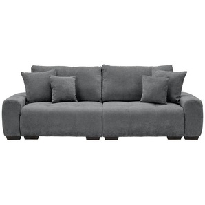 Carryhome Bigsofa, Dunkelgrau, Textil, 3-Sitzer, Füllung: Hohlfaser, Schaumstoffflocken, 250x100x90 cm, Rücken echt, Wohnzimmer, Sofas & Couches,
