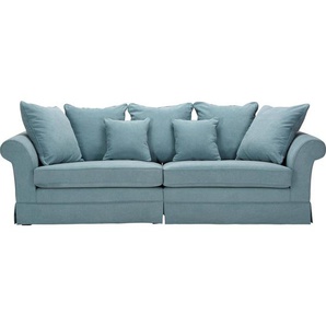 Carryhome Bigsofa, Hellblau, Textil, Buche, massiv, 3-Sitzer, Füllung: Silikon,Silikon, 264x70x111 cm, Rücken echt, Wohnzimmer, Sofas & Couches, Sofas, Bigsofas