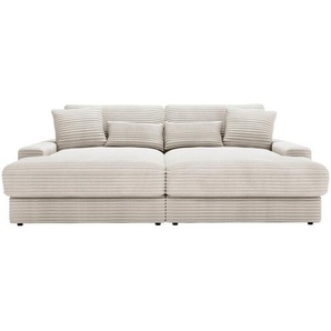 Carryhome Bigsofa, Natur, Textil, 3-Sitzer, Füllung: Schaumstoff, Silikon,Schaumstoff, Silikon,Schaumstoff, Silikon, 230x85x190 cm, Typenauswahl,