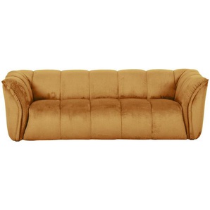 Carryhome Bigsofa, Orange, Textil, 2-3-Sitzer, 220x67x106 cm, Rücken echt, Wohnzimmer, Sofas & Couches, Sofas, Bigsofas