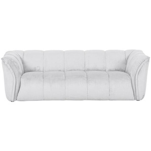 Carryhome Bigsofa, Weiß, Textil, 2-3-Sitzer, 220x67x106 cm, Rücken echt, Wohnzimmer, Sofas & Couches, Sofas, Bigsofas