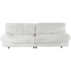 Carryhome Bigsofa, Weiß, Textil, 3-Sitzer, Füllung: Polyetherschaumkern, 262x70x115 cm, Stoffauswahl, Rücken echt, Wohnzimmer, Sofas & Couches, Sofas, Bigsofas